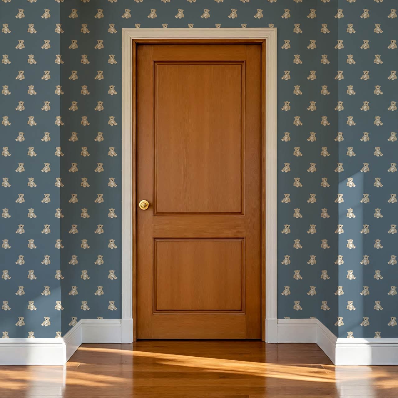 Lucas Teddy Bear Blue Wallpaper