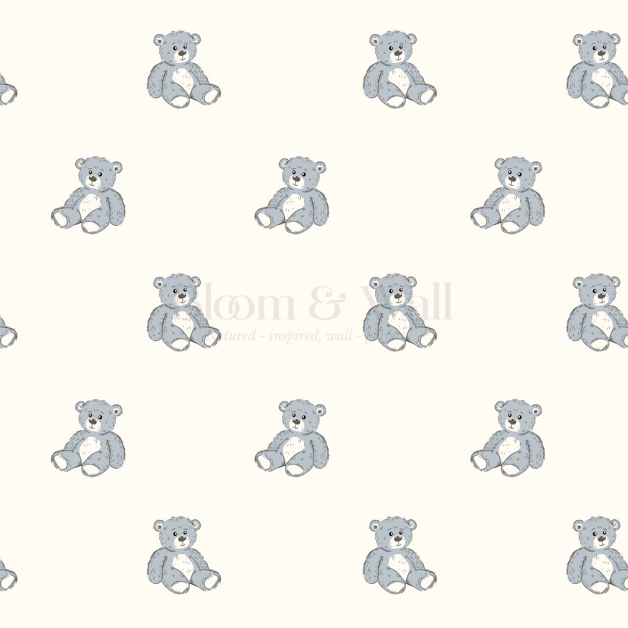 Lucas Teddy Bear Cream Wallpaper