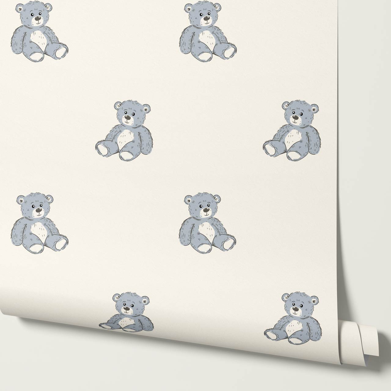Lucas Teddy Bear Cream Wallpaper