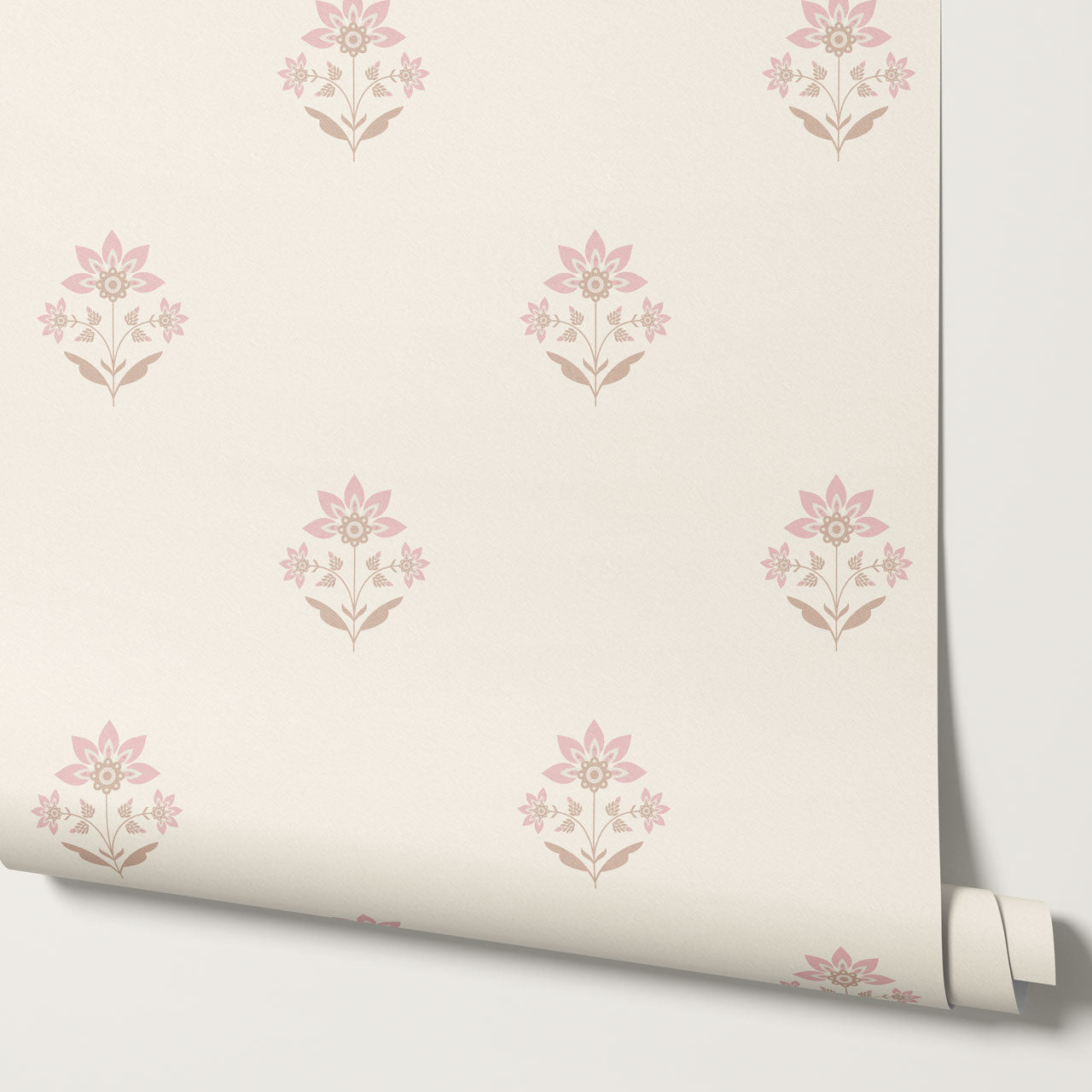 Lucia Rosewater Charm Cream Blush Wallpaper