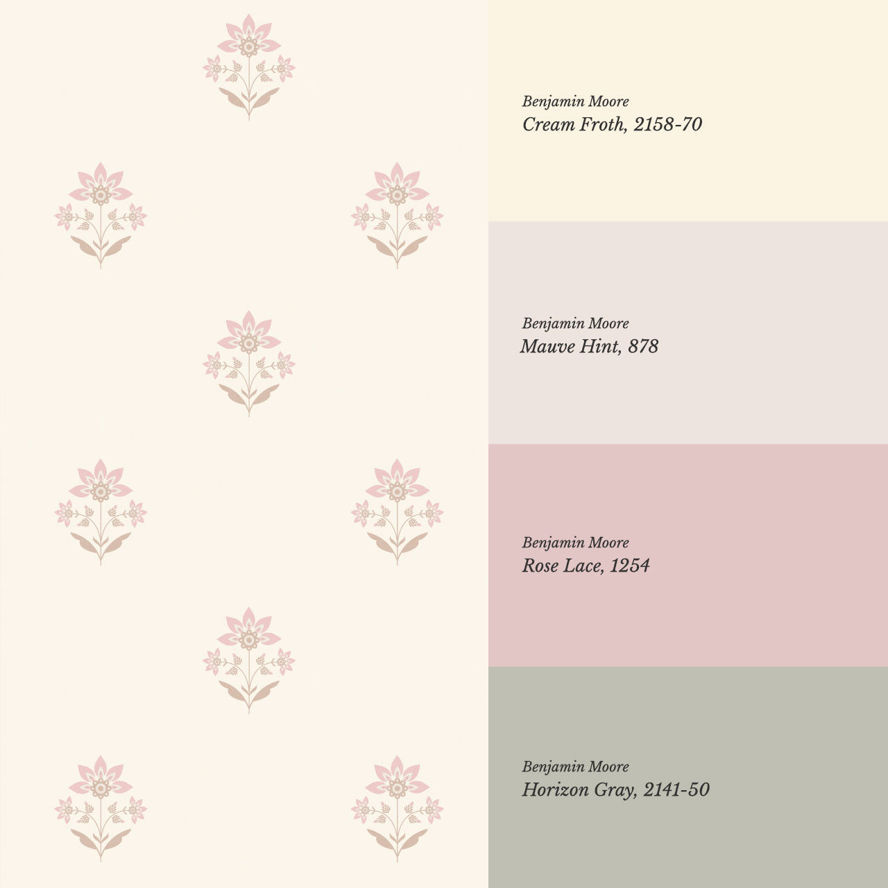 Lucia Rosewater Charm Cream Blush Wallpaper