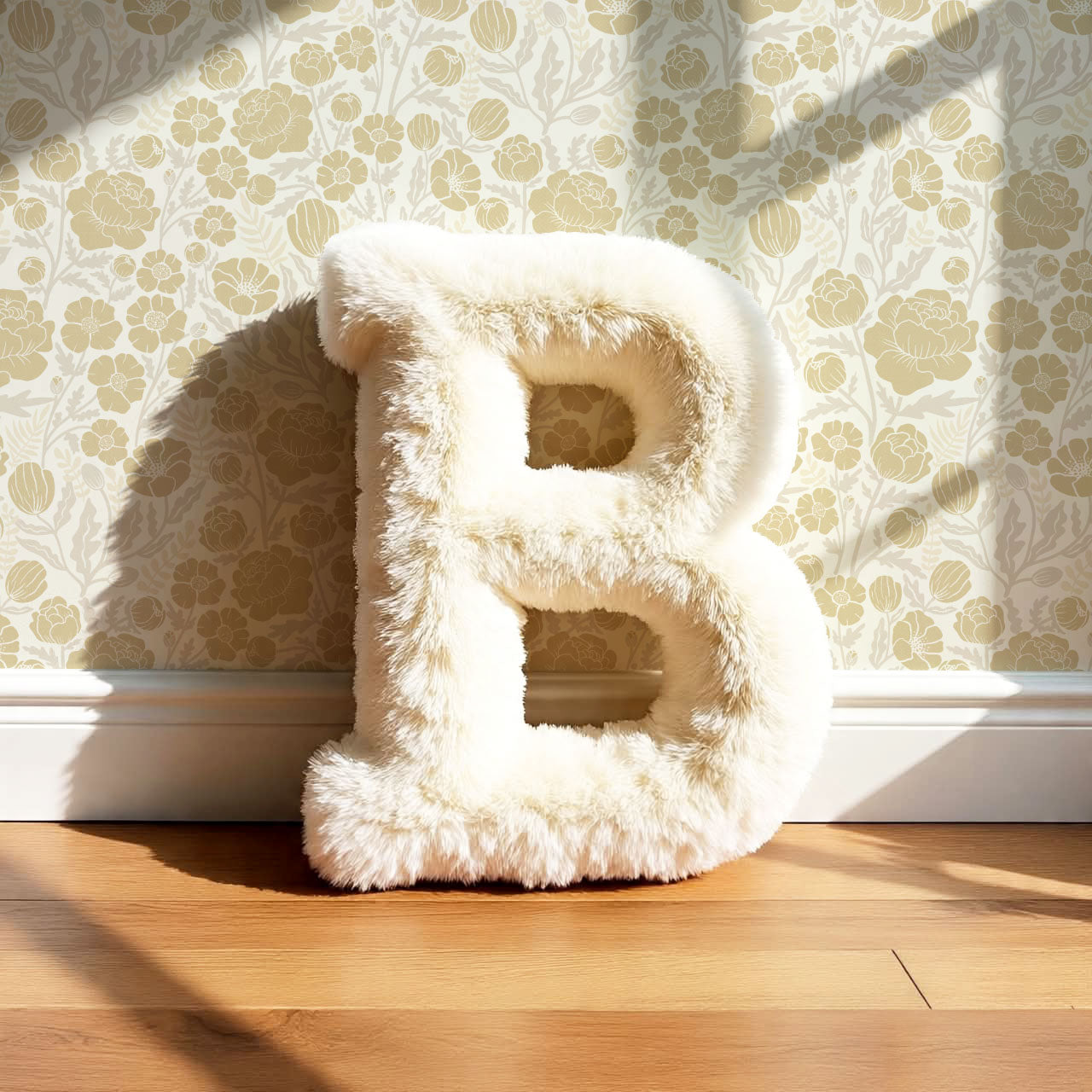 Lucille Spring Bouquet Gold Cream Wallpaper