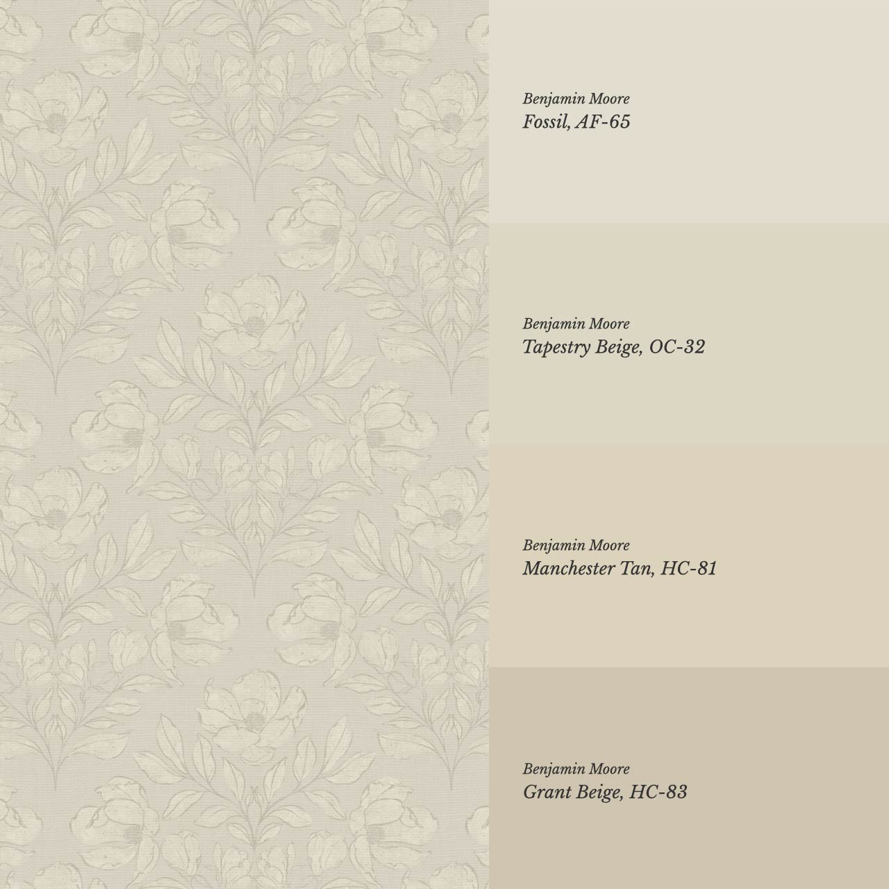Lucy Magnolia Pale Olive Wallpaper
