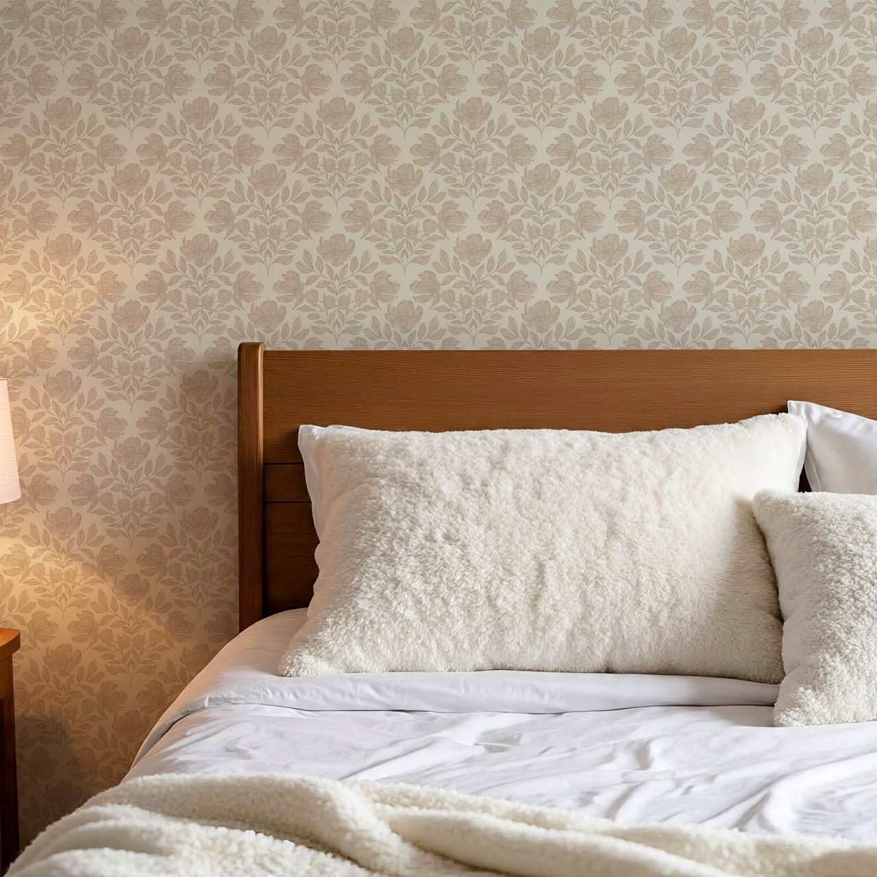 Lucy Magnolia Blush Taupe Wallpaper