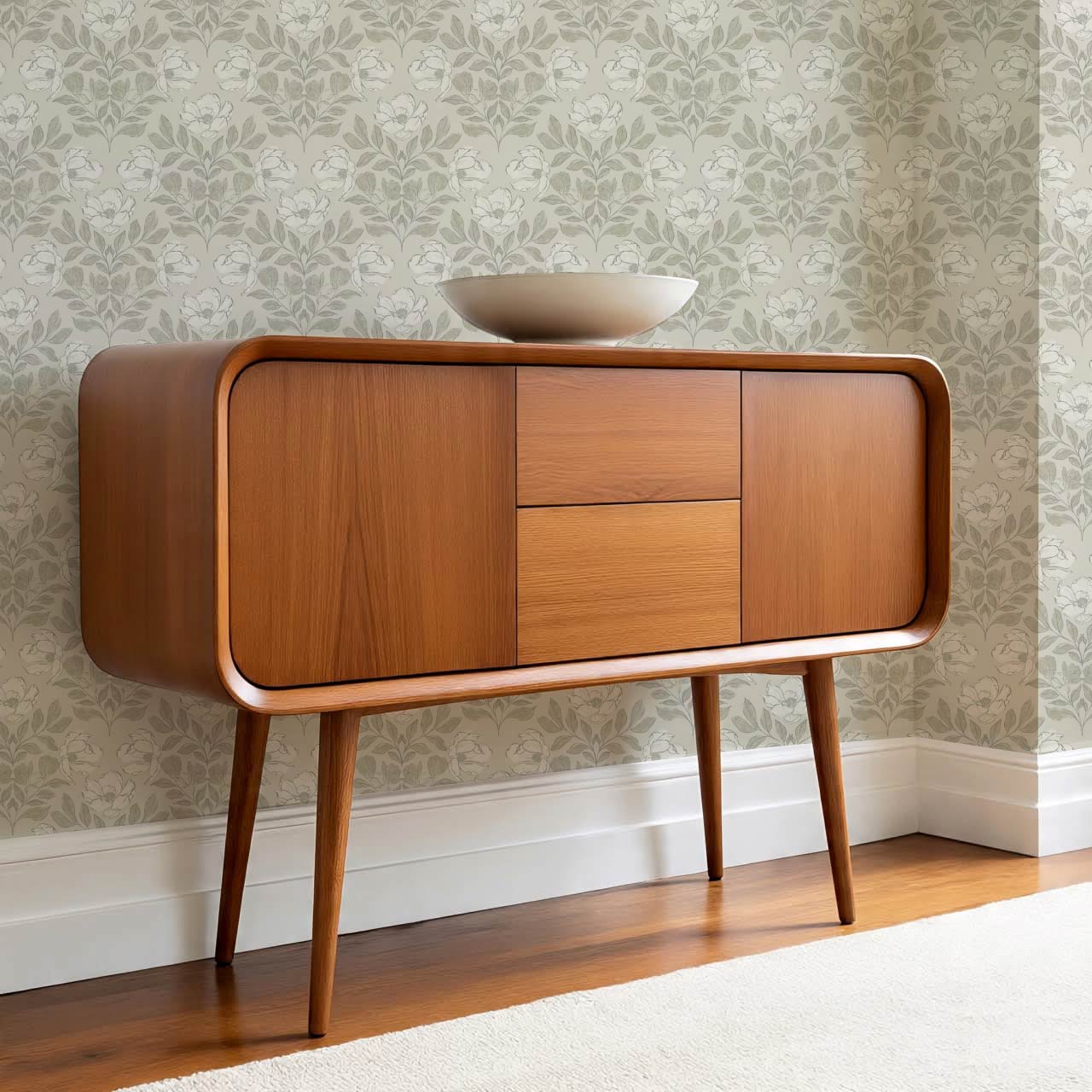 Lucy Magnolia Dry Sage Wallpaper