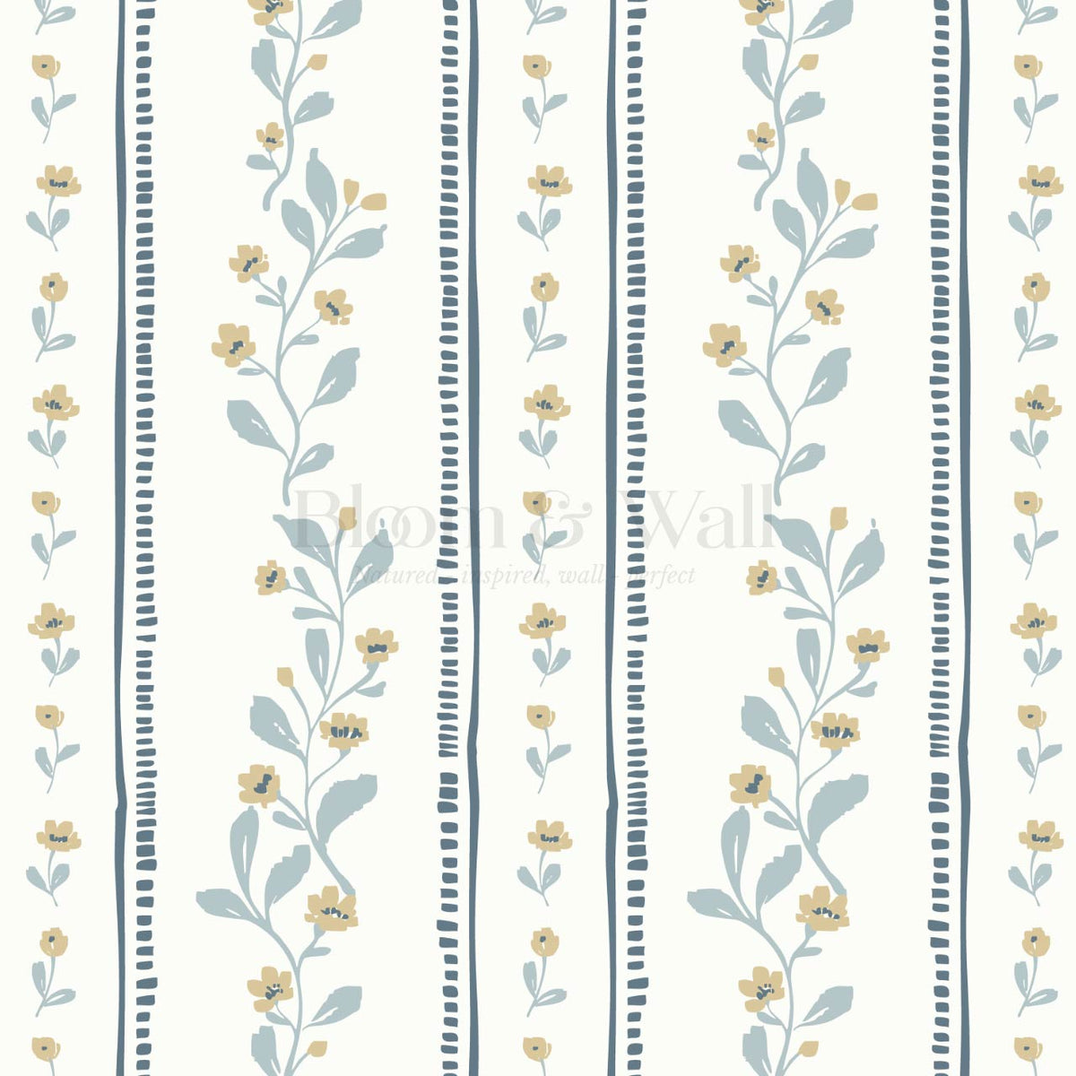 Luissa Cottage Ribbon Cream Sea Glass Wallpaper