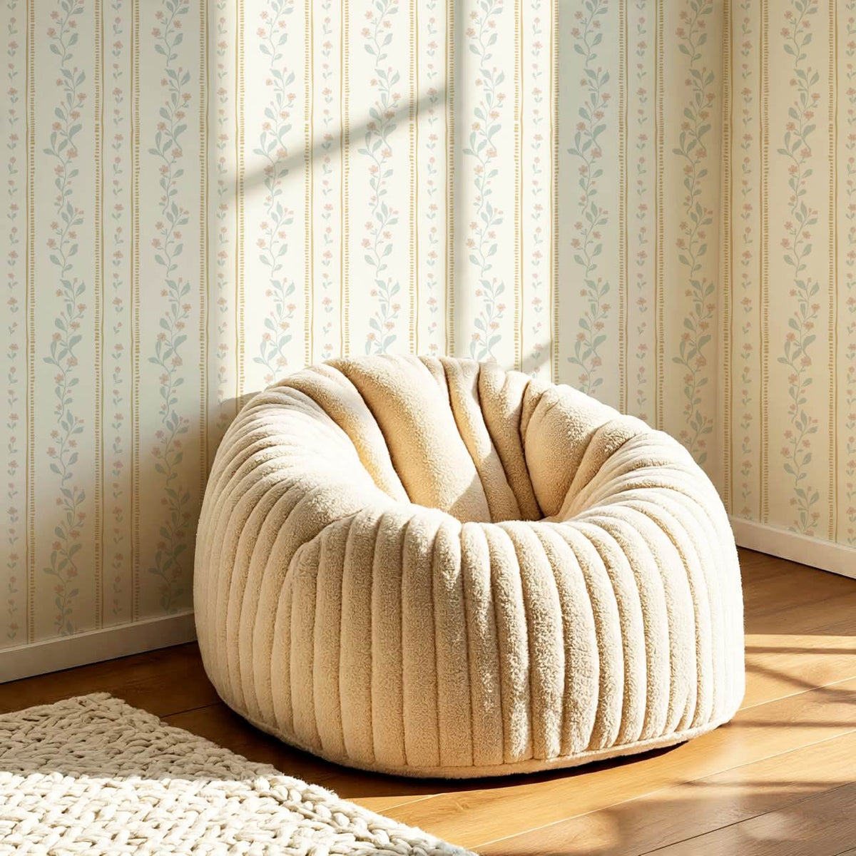 Luissa Cottage Ribbon Cream Honey Blush Wallpaper