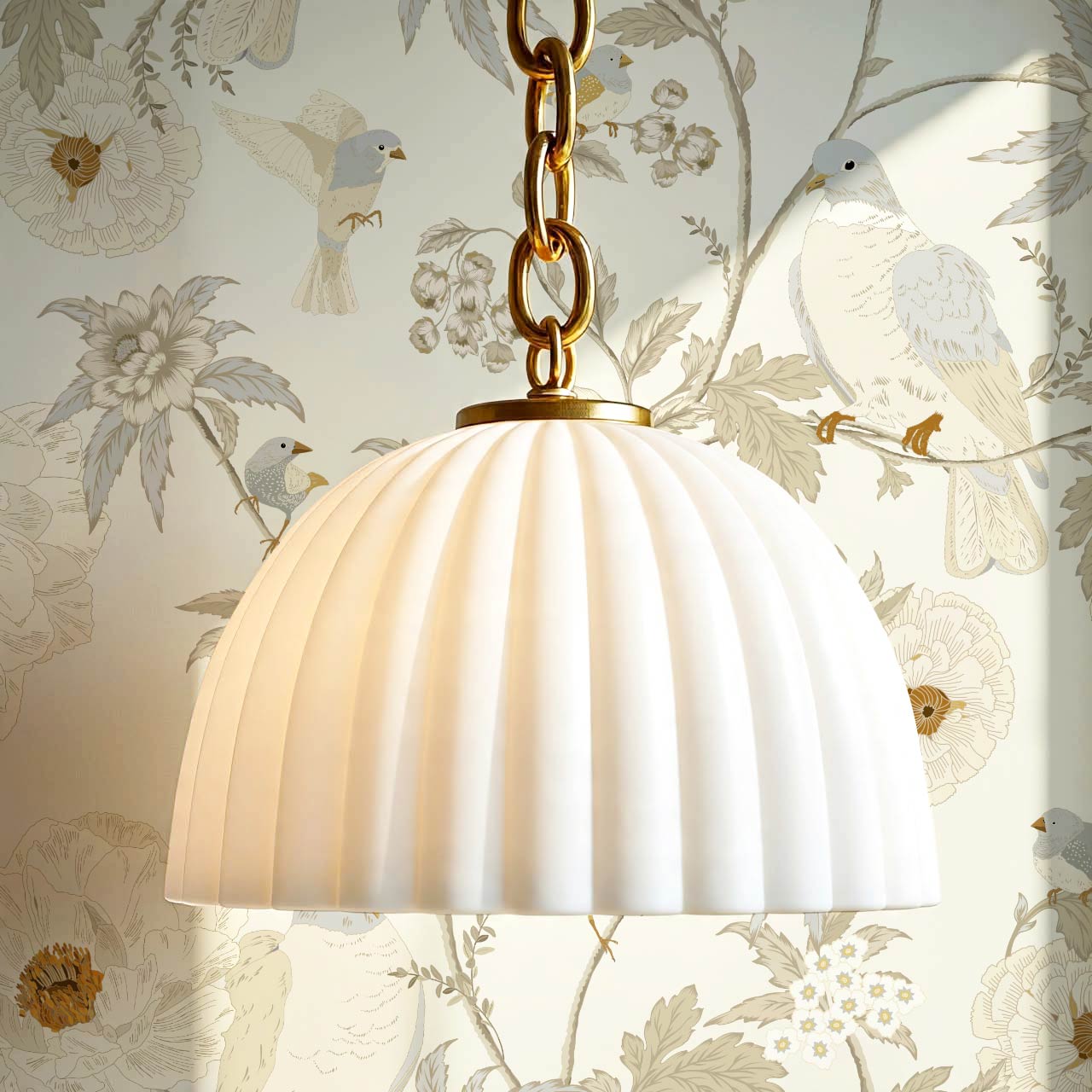 Lulee Whispering Dove Chinoiserie Ivory Wallpaper