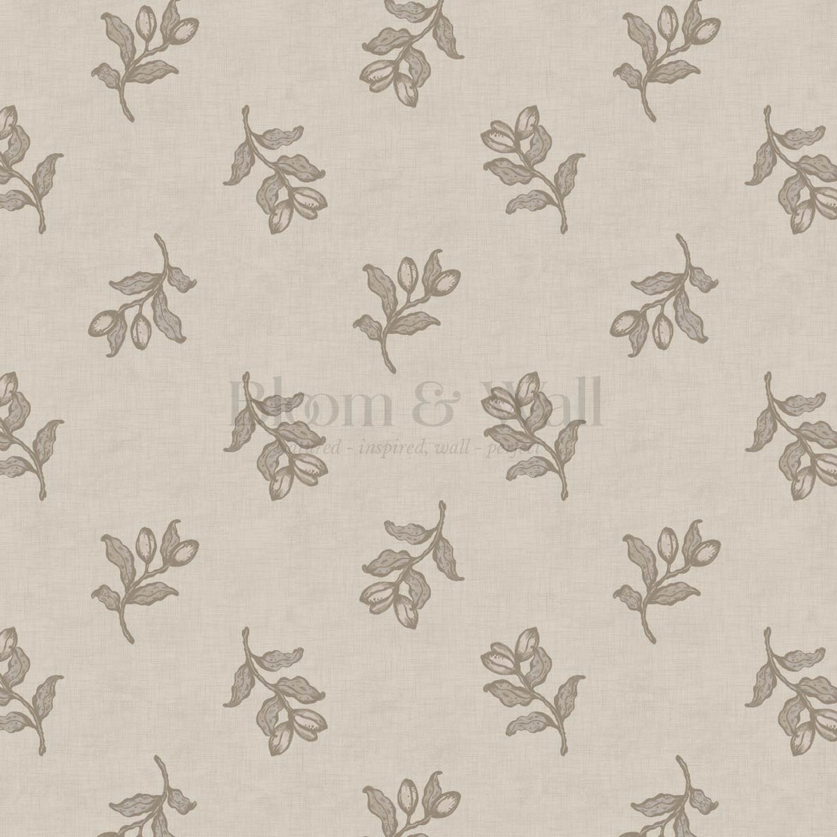 Luma Blooming Fields Taupe Stone Wallpaper