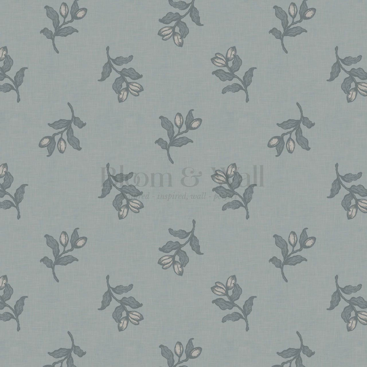 Luma Blooming Fields Sea Gray Wallpaper