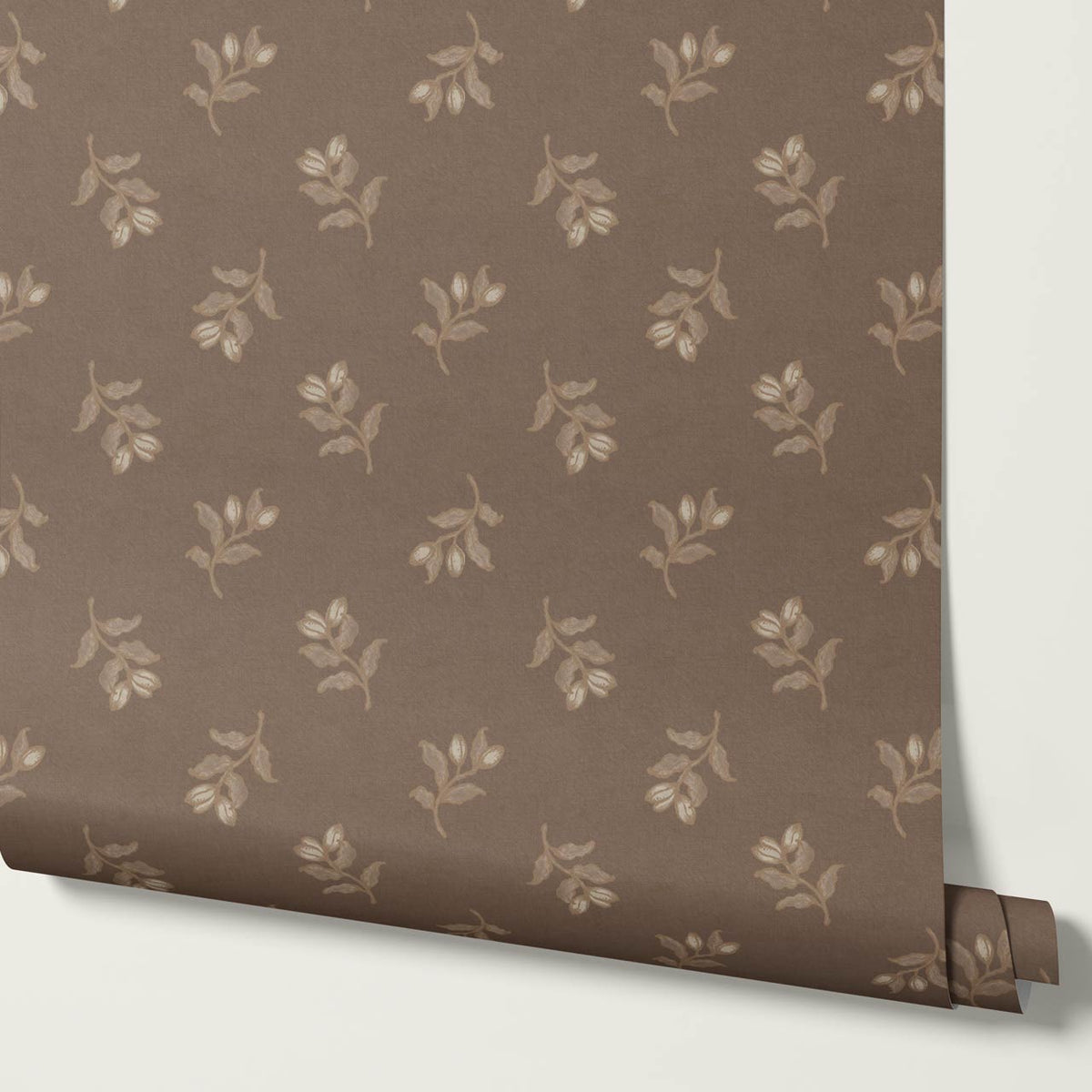 Luma Blooming Fields Earth Brown Wallpaper