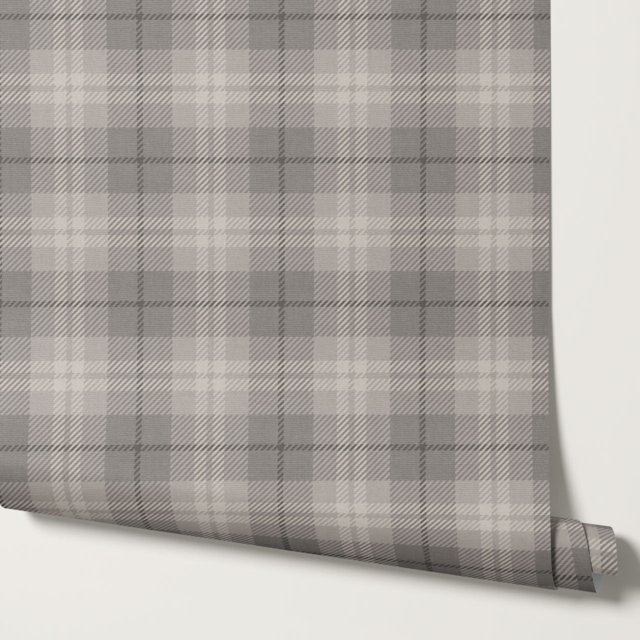 Lydia Plaid Stone Mauve Wallpaper