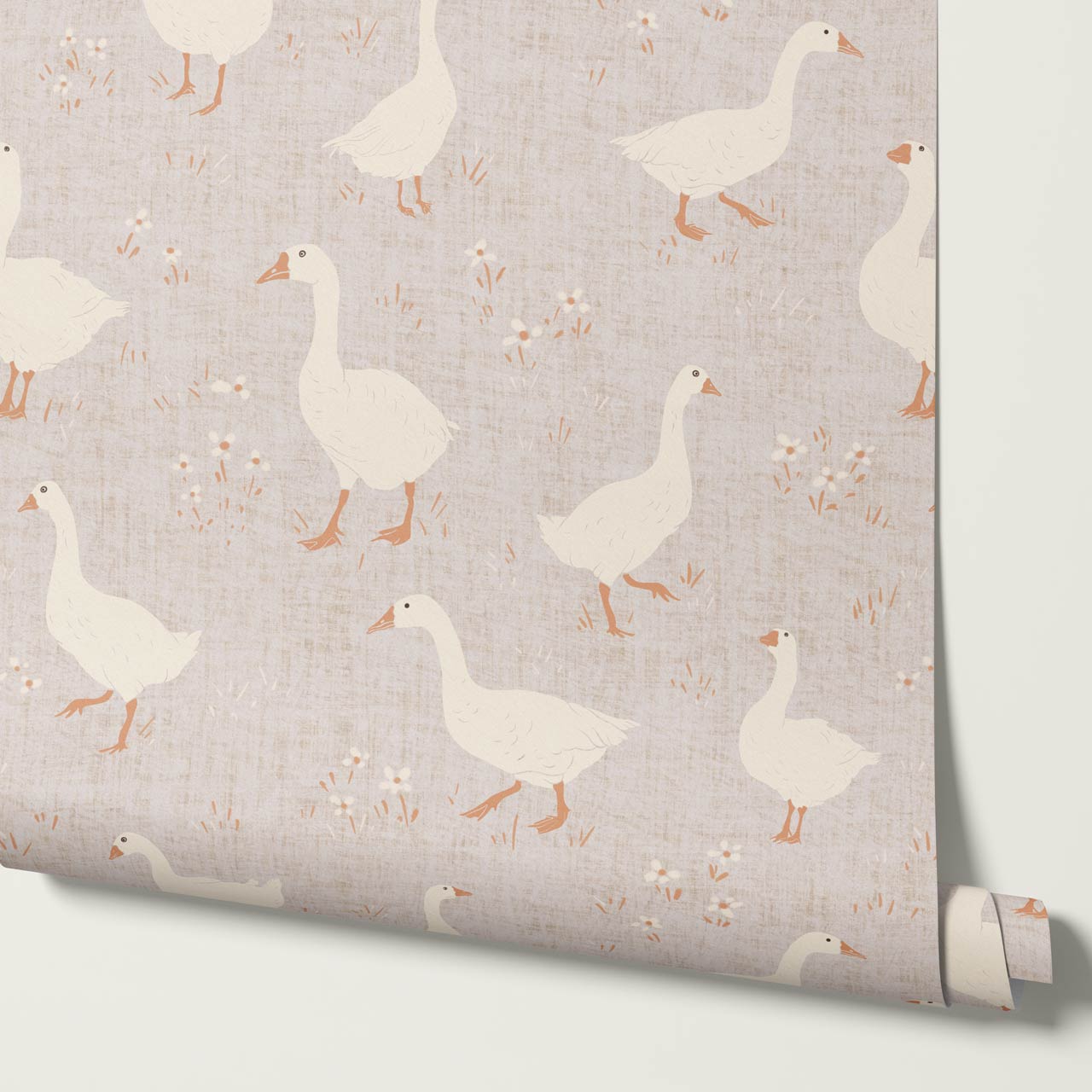 Mackenzie Silly Goose Peach Wallpaper