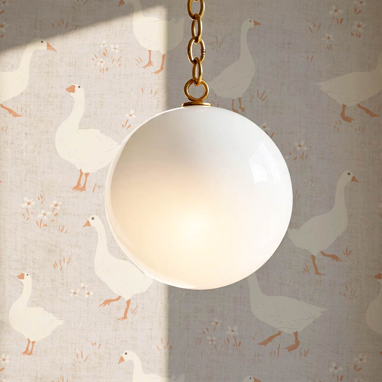 Mackenzie Silly Goose Peach Wallpaper