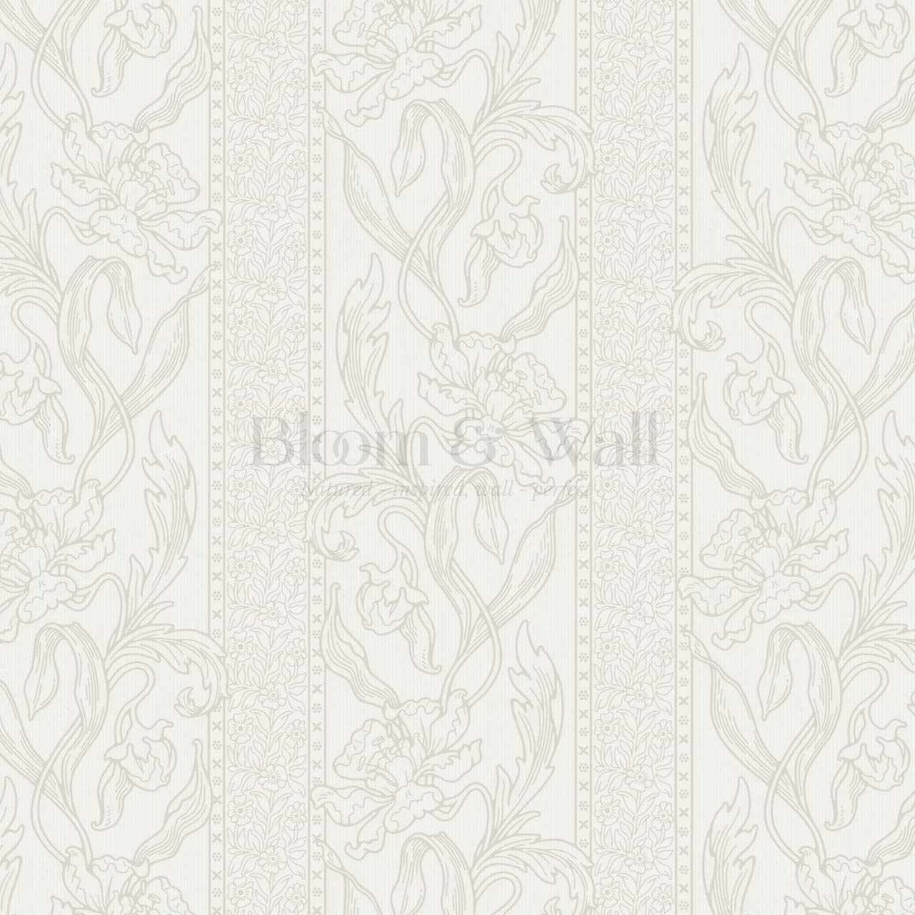 Micaela Art Nouveau Trailing Floral Beige Wallpaper