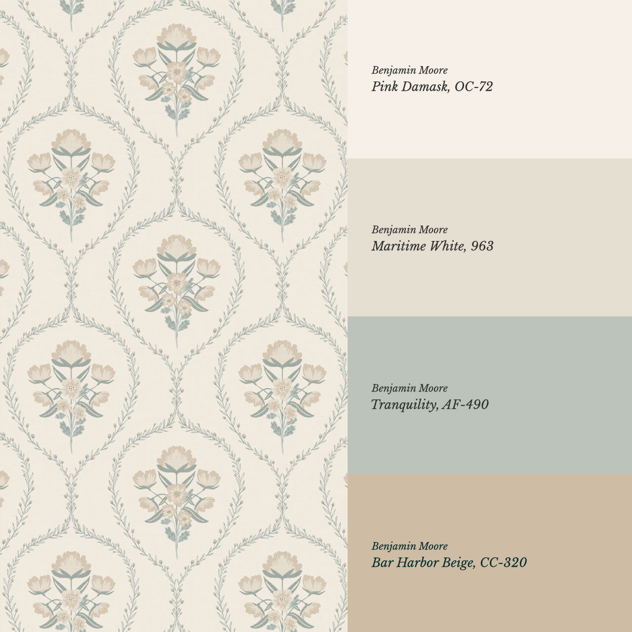 Maeve Country Florals Beige Wallpaper