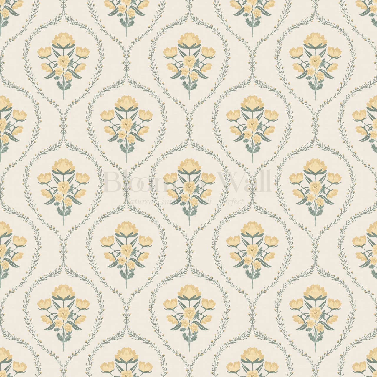 Maeve Country Florals Buttercup Wallpaper