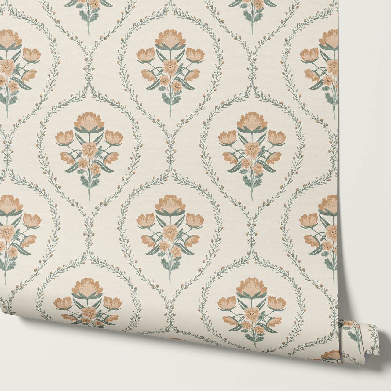 Maeve Country Florals Fawn Wallpaper