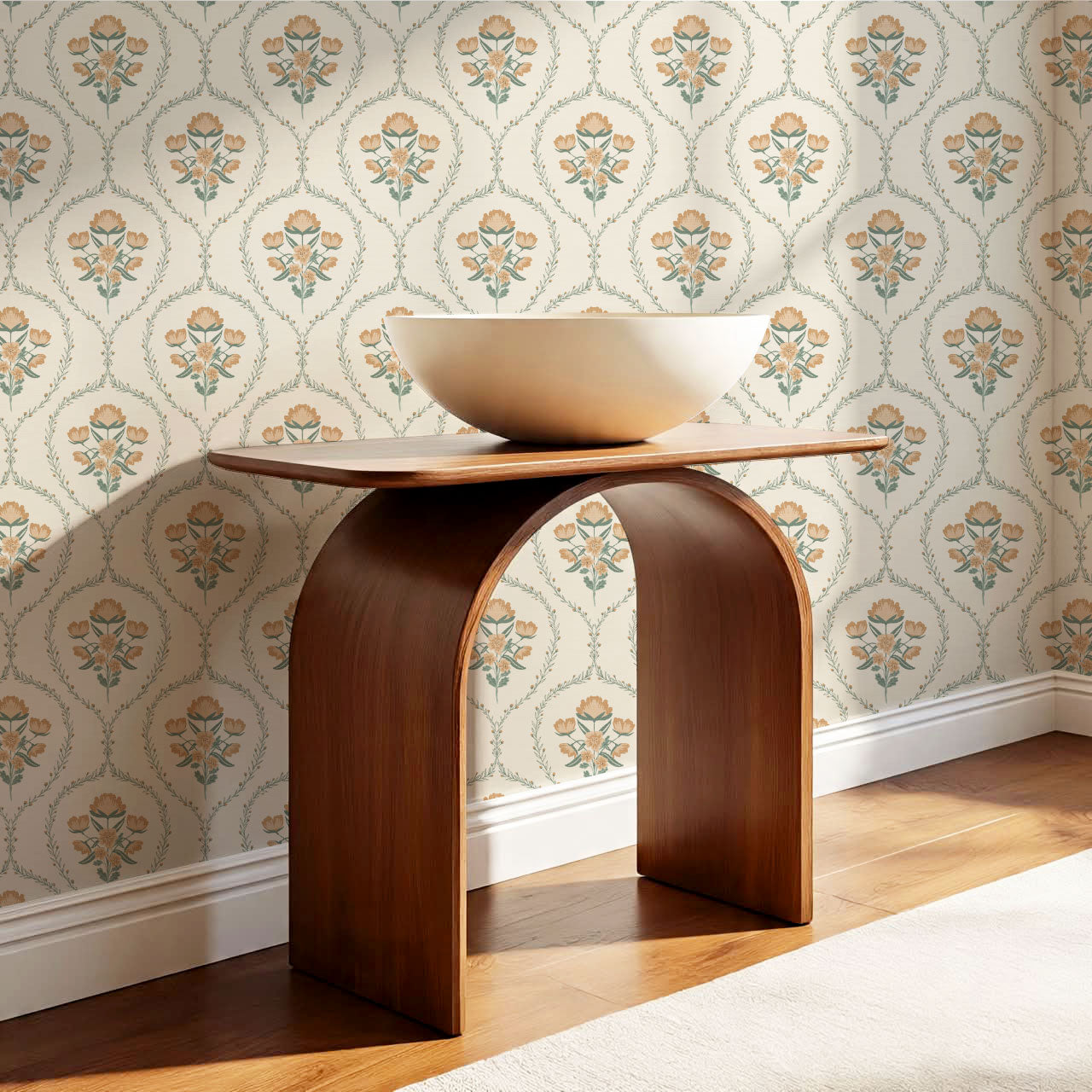 Maeve Country Florals Fawn Wallpaper