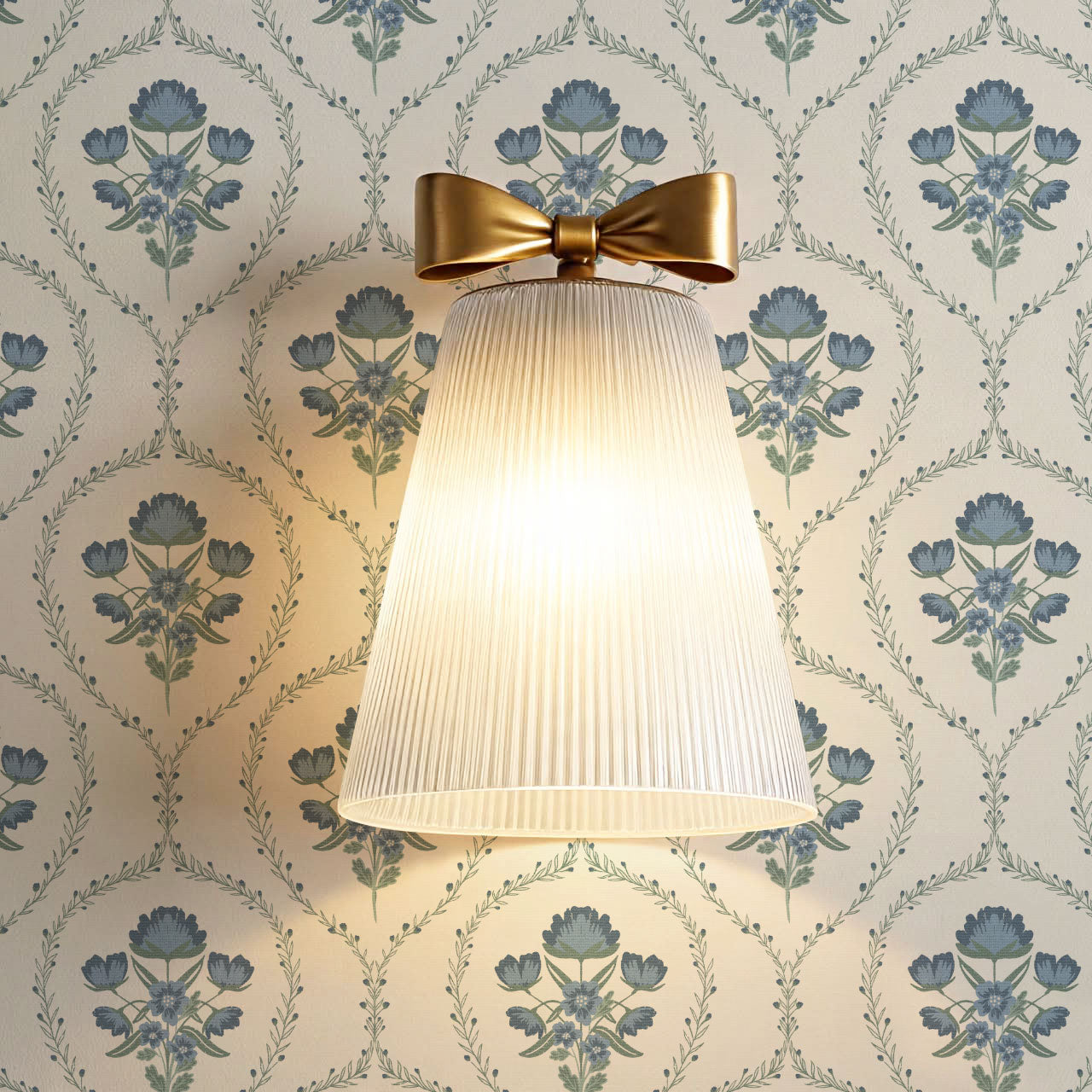 Maeve Country Florals French Blue Wallpaper