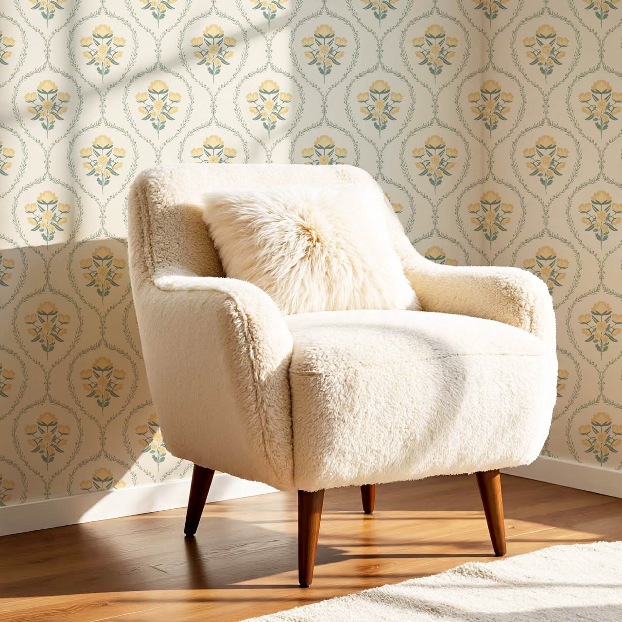Maeve Country Florals Buttercup Wallpaper
