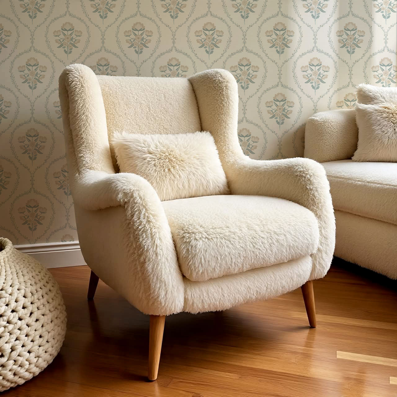 Maeve Country Florals Beige Wallpaper