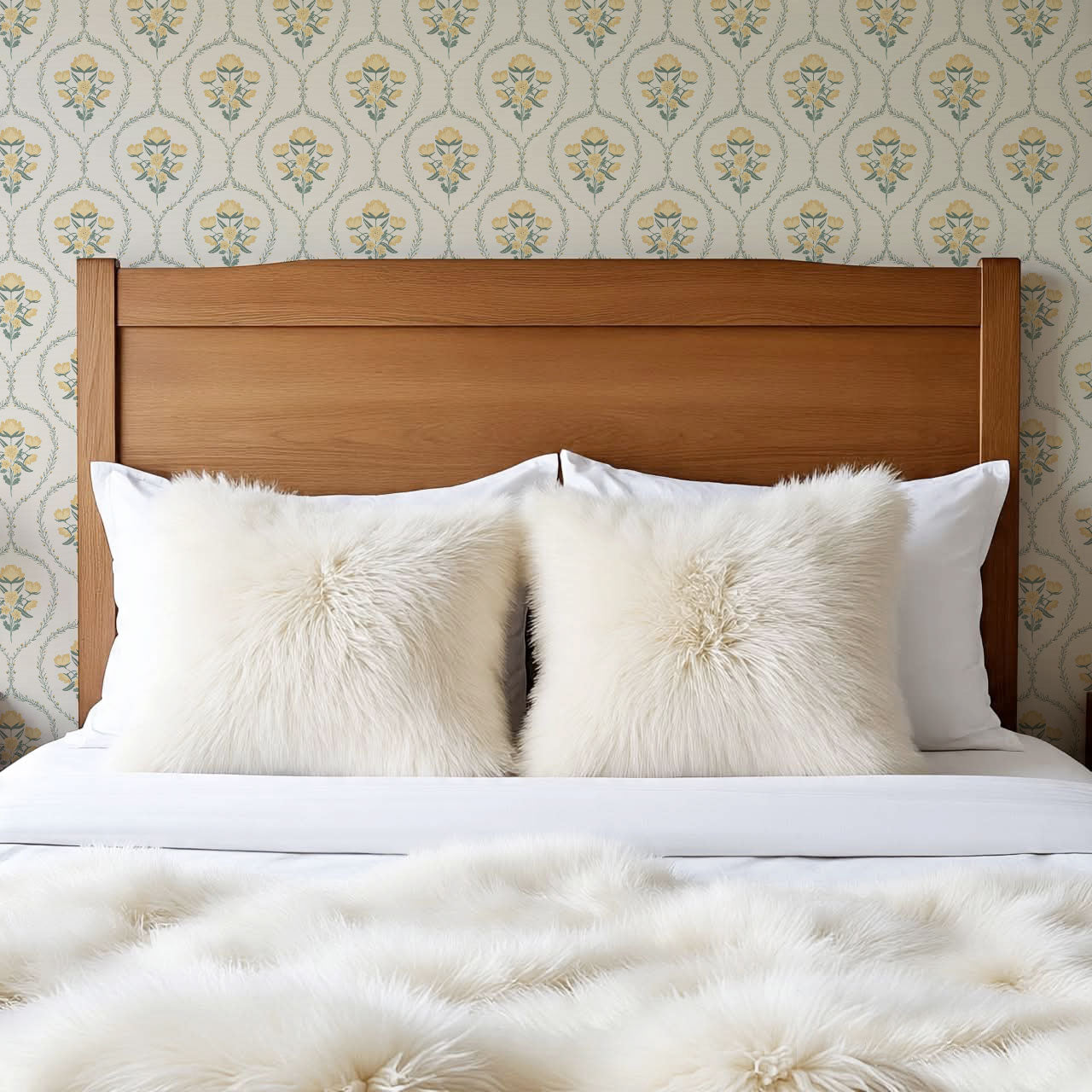 Maeve Country Florals Buttercup Wallpaper
