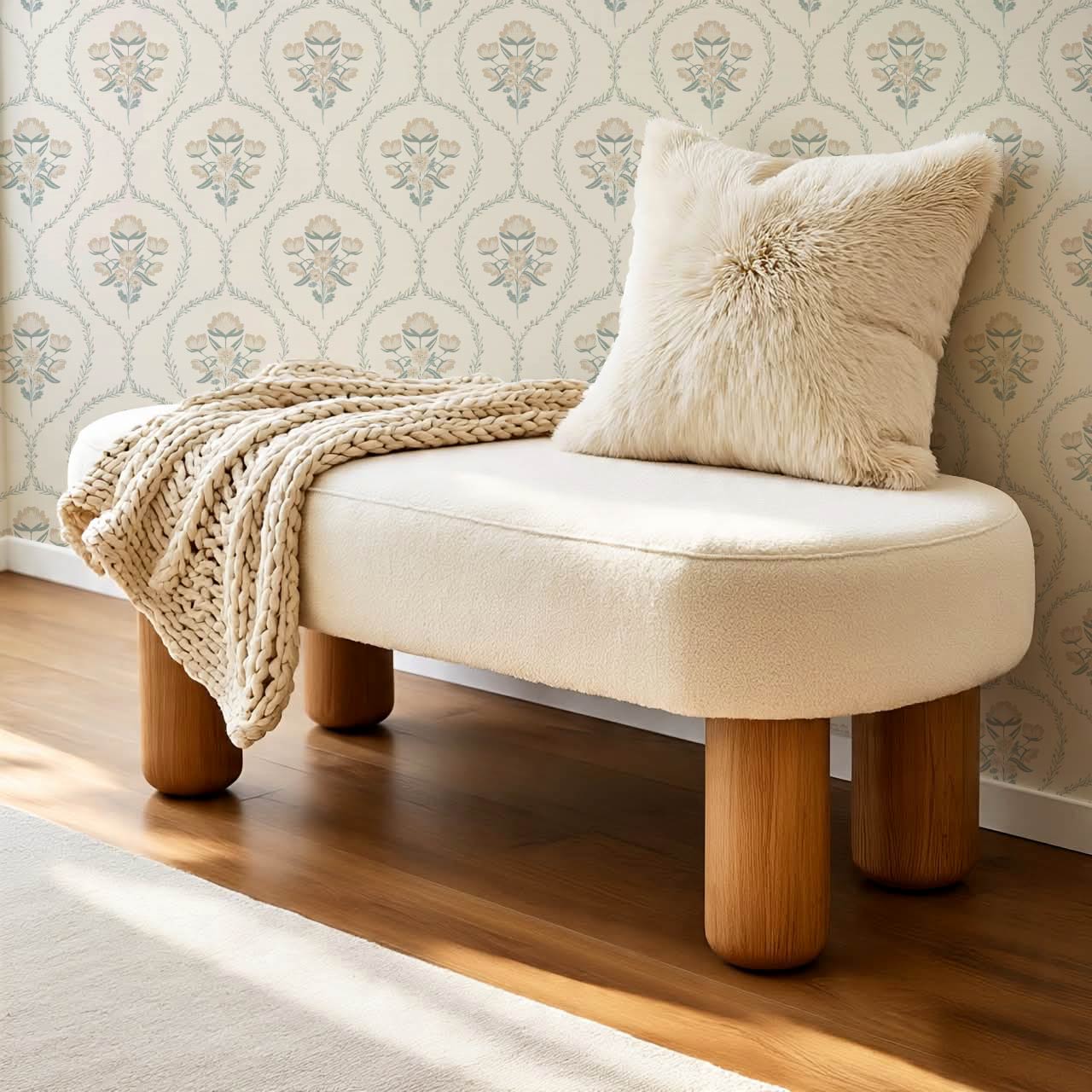 Maeve Country Florals Beige Wallpaper