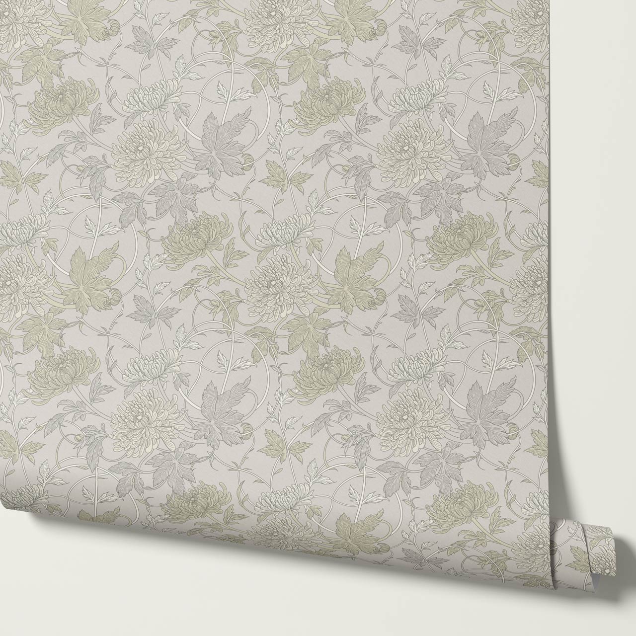 Maile Spider Chrysanthemum Fawn Wallpaper