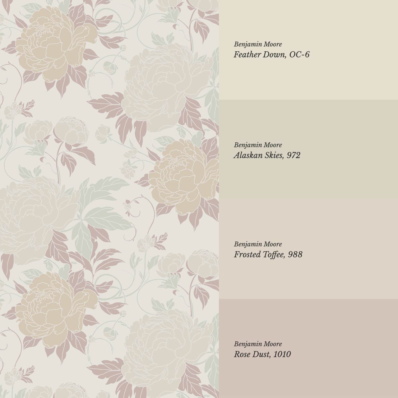 Maira Large Peonies Fawn Wallpaper