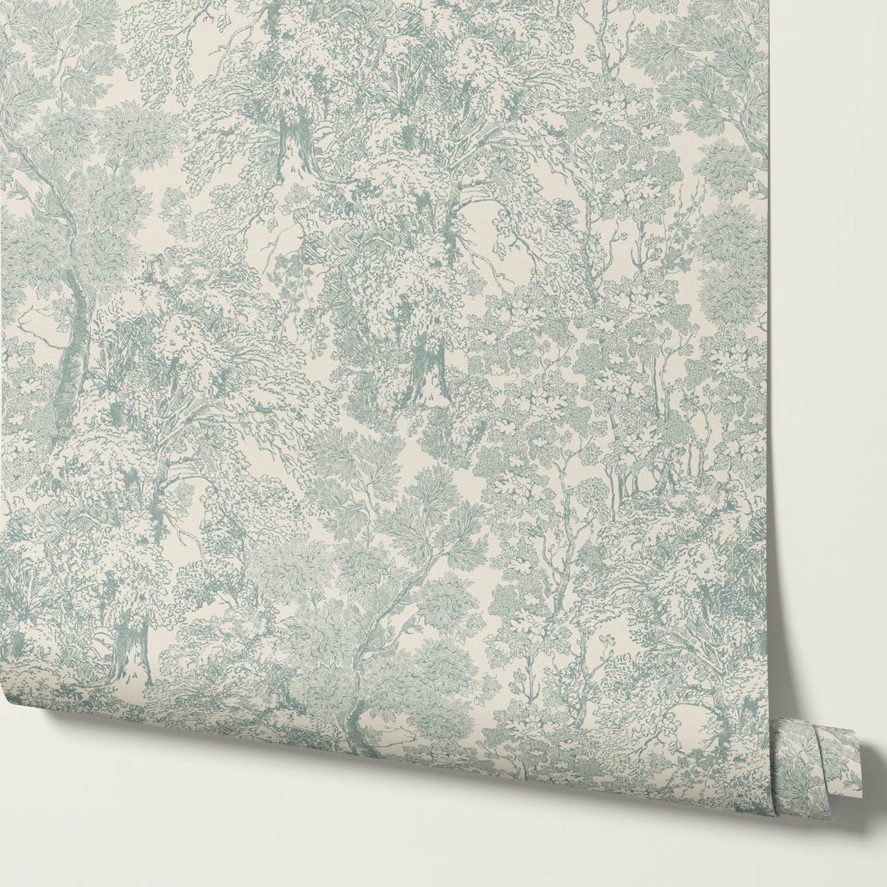 Manuela Heritage Forest Cream Sage Wallpaper