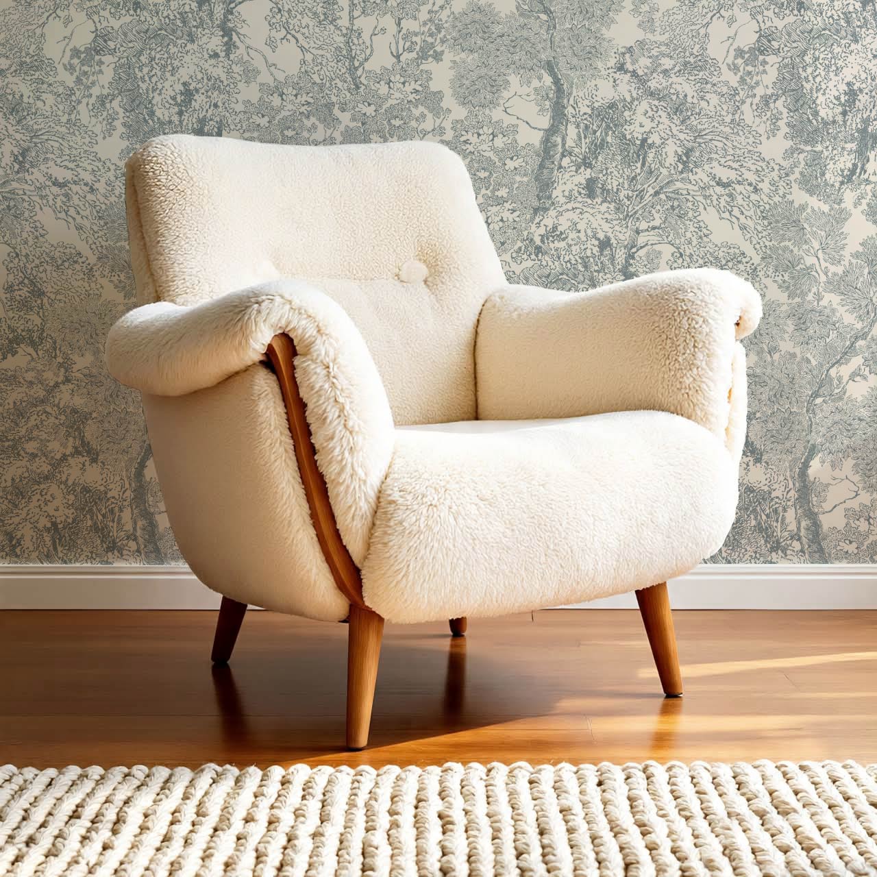 Manuela Heritage Forest Cream Dove Gray Wallpaper
