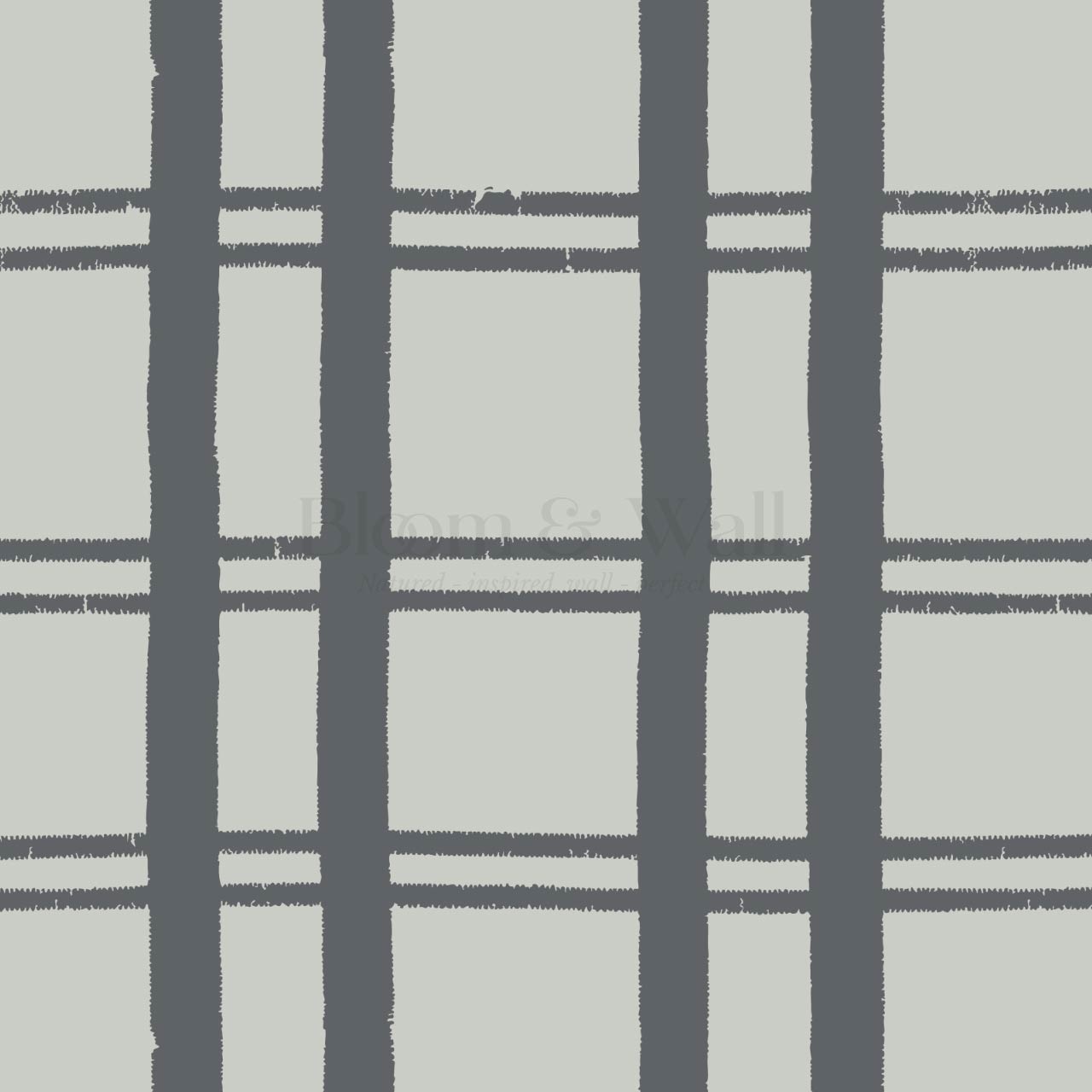 Marceline Plaid Slate Gray Wallpaper