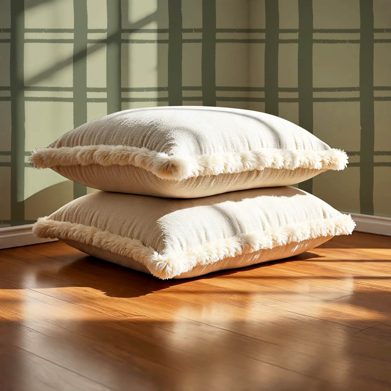 Marceline Plaid Sage Wallpaper