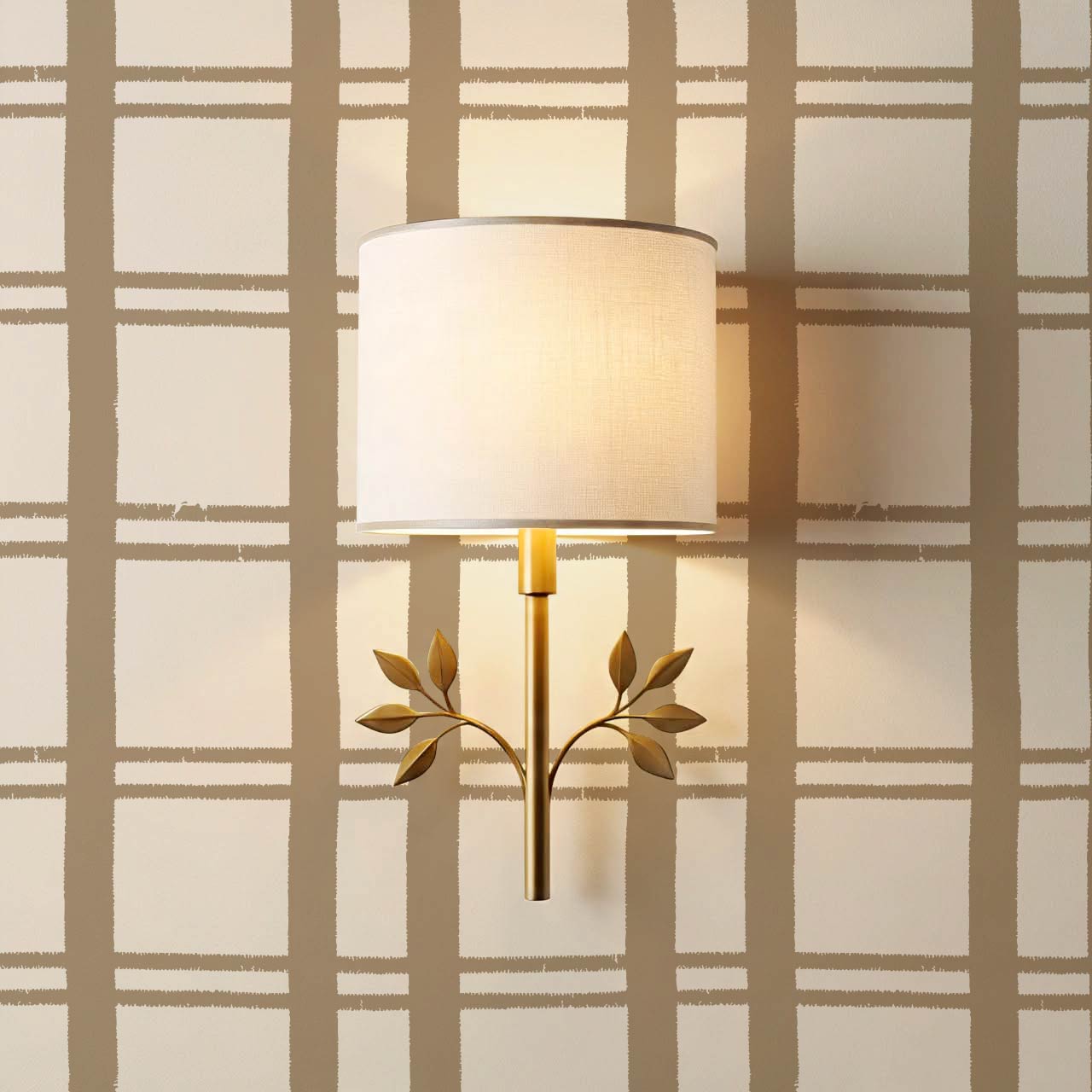 Marceline Plaid Neutral Wallpaper