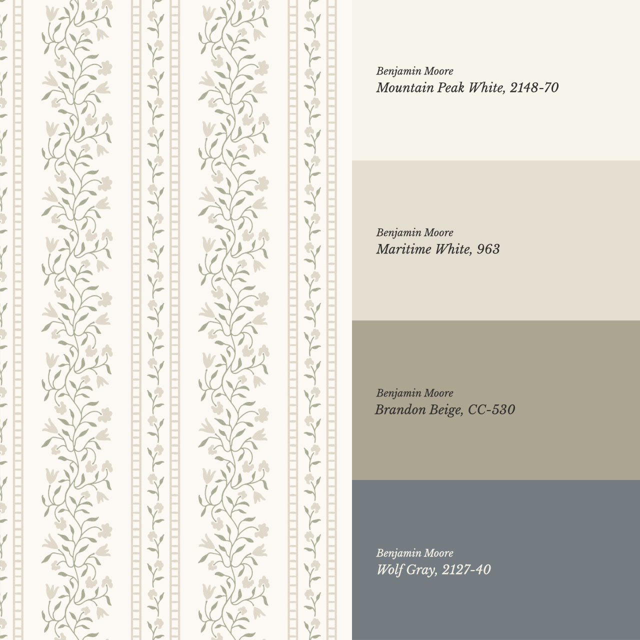 Margaret Botanical Vines Beige Wallpaper