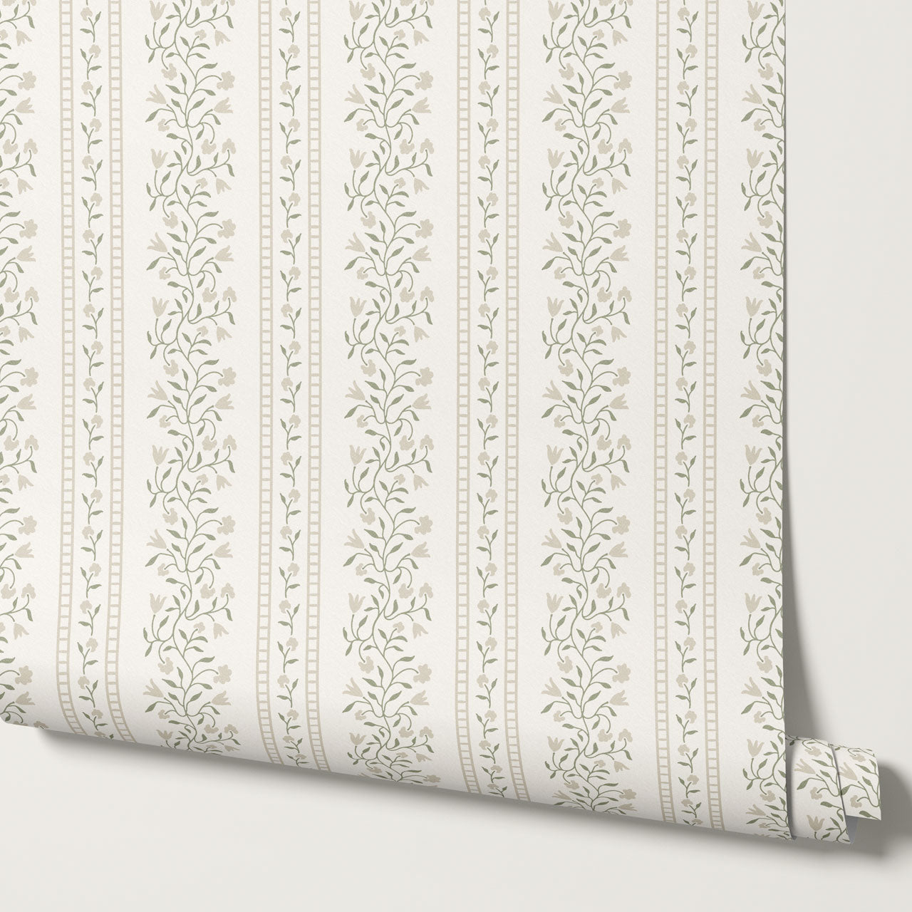 Margaret Botanical Vines Beige Wallpaper