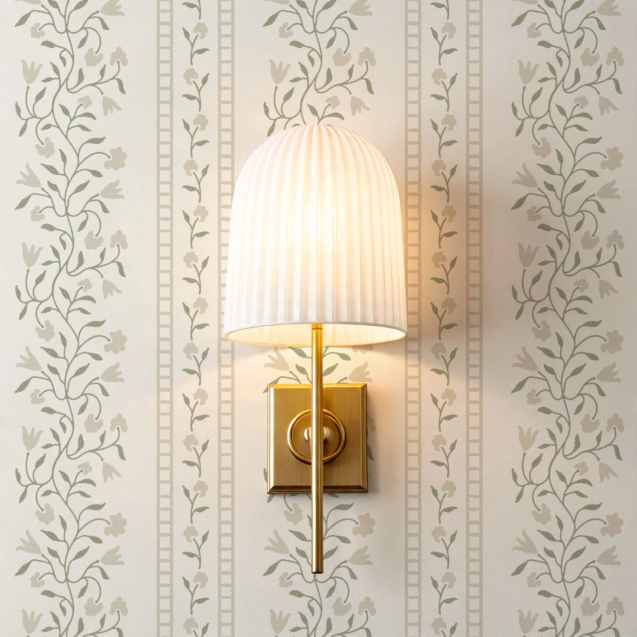 Margaret Botanical Vines Beige Wallpaper