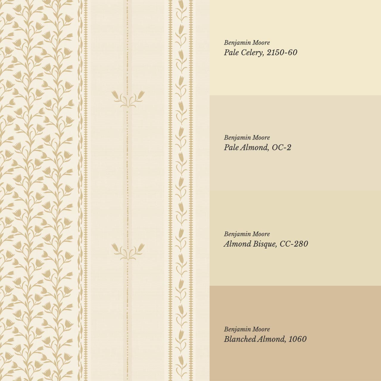 Marietta Tulip Honey Mustard Wallpaper