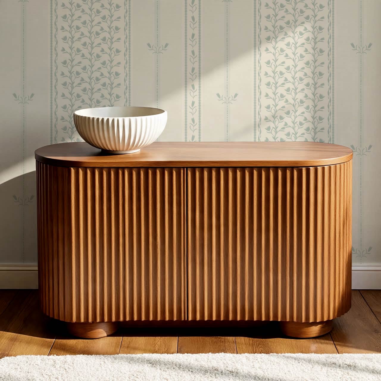 Marietta Tulips Sage Butter Wallpaper