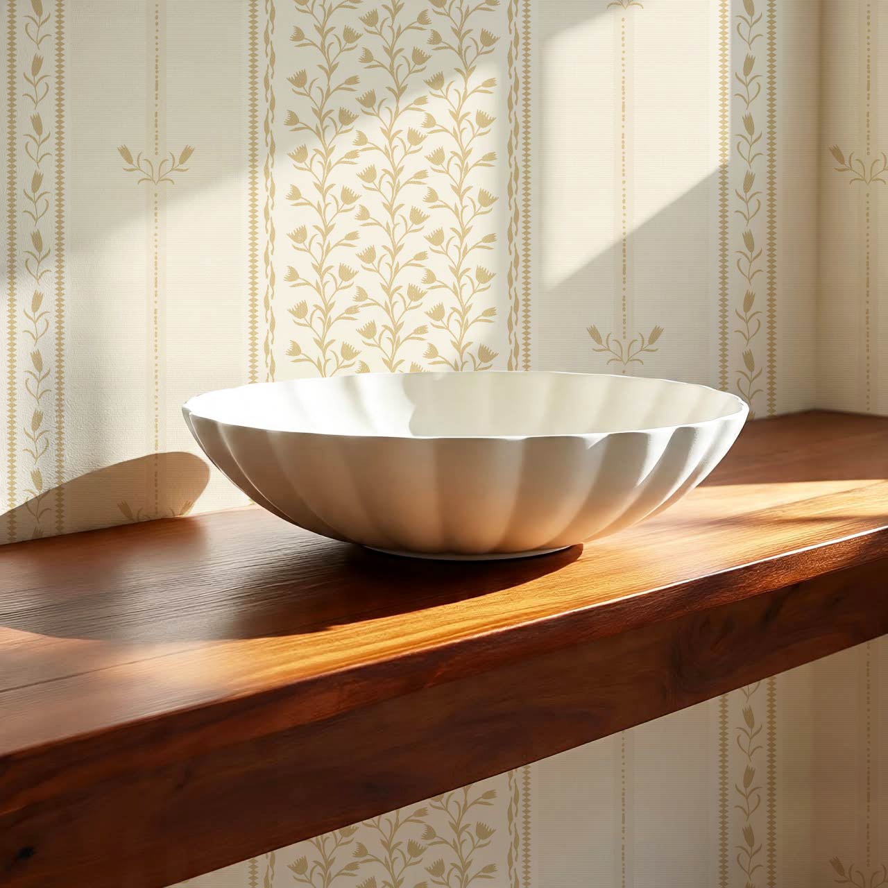 Marietta Tulip Honey Mustard Wallpaper