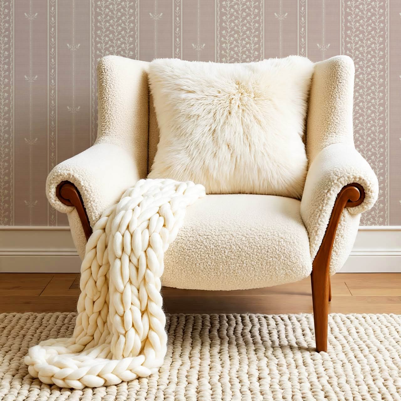 Marietta Tulip Mauve Wallpaper