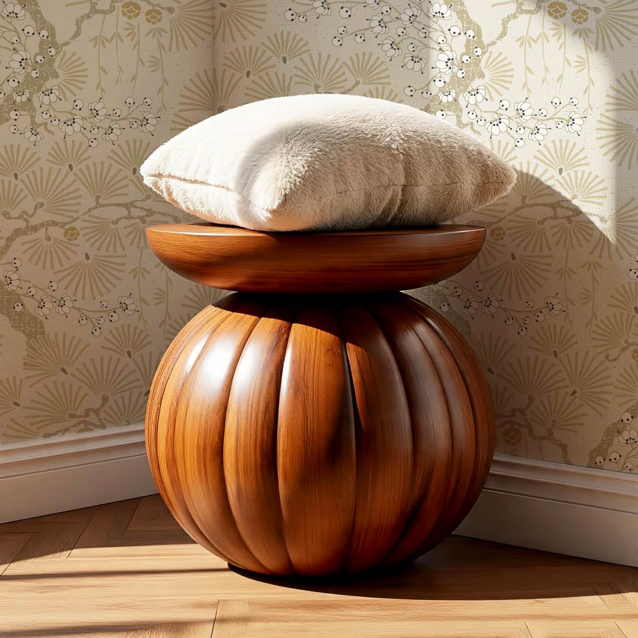 Marlee Large Japanese Pine Trees Beige Wallpaper