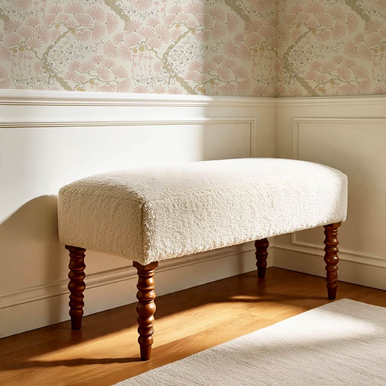 Marlee Large Japanese Pine Trees Pink Wallpaper