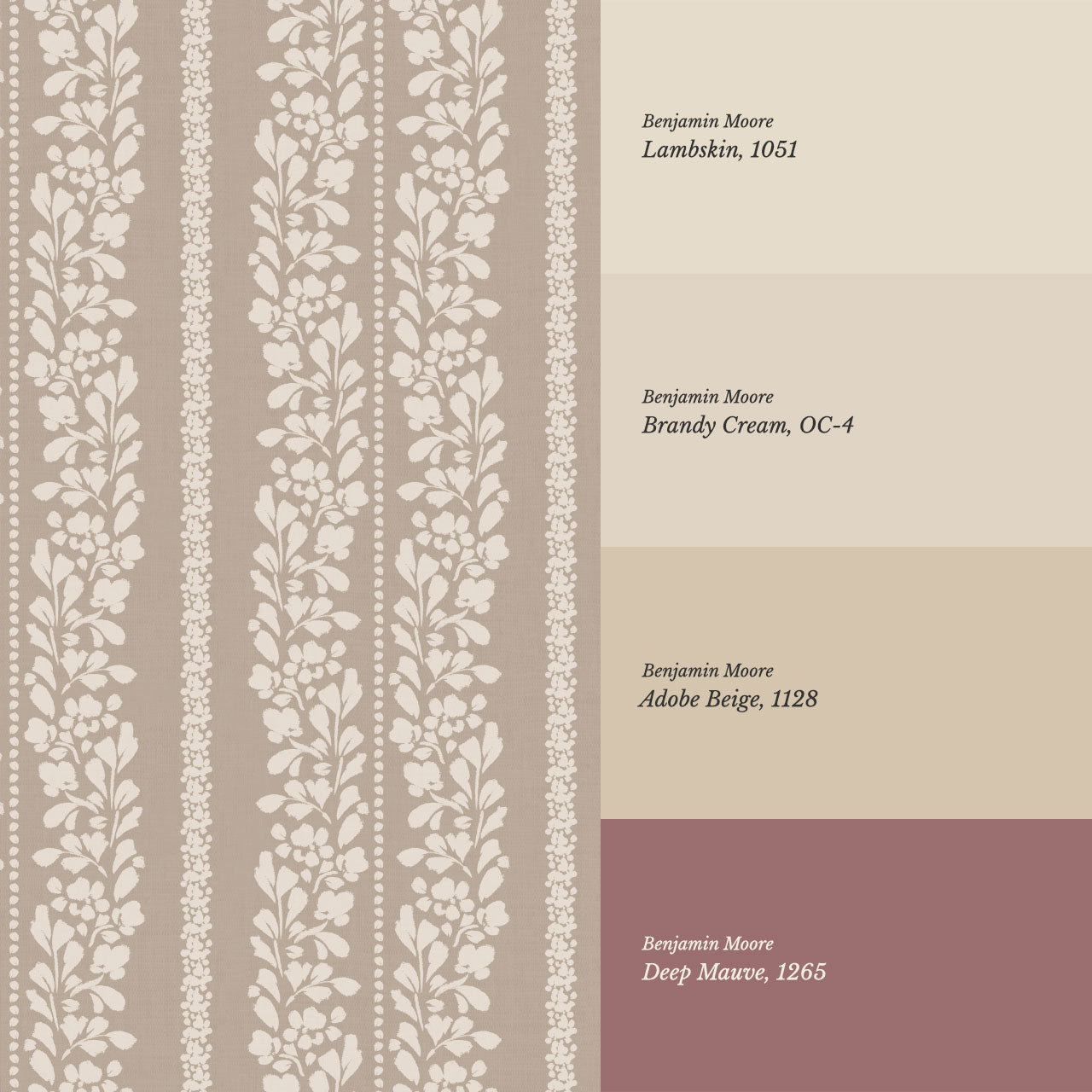 Mary Beige Laced Petals Wallpaper