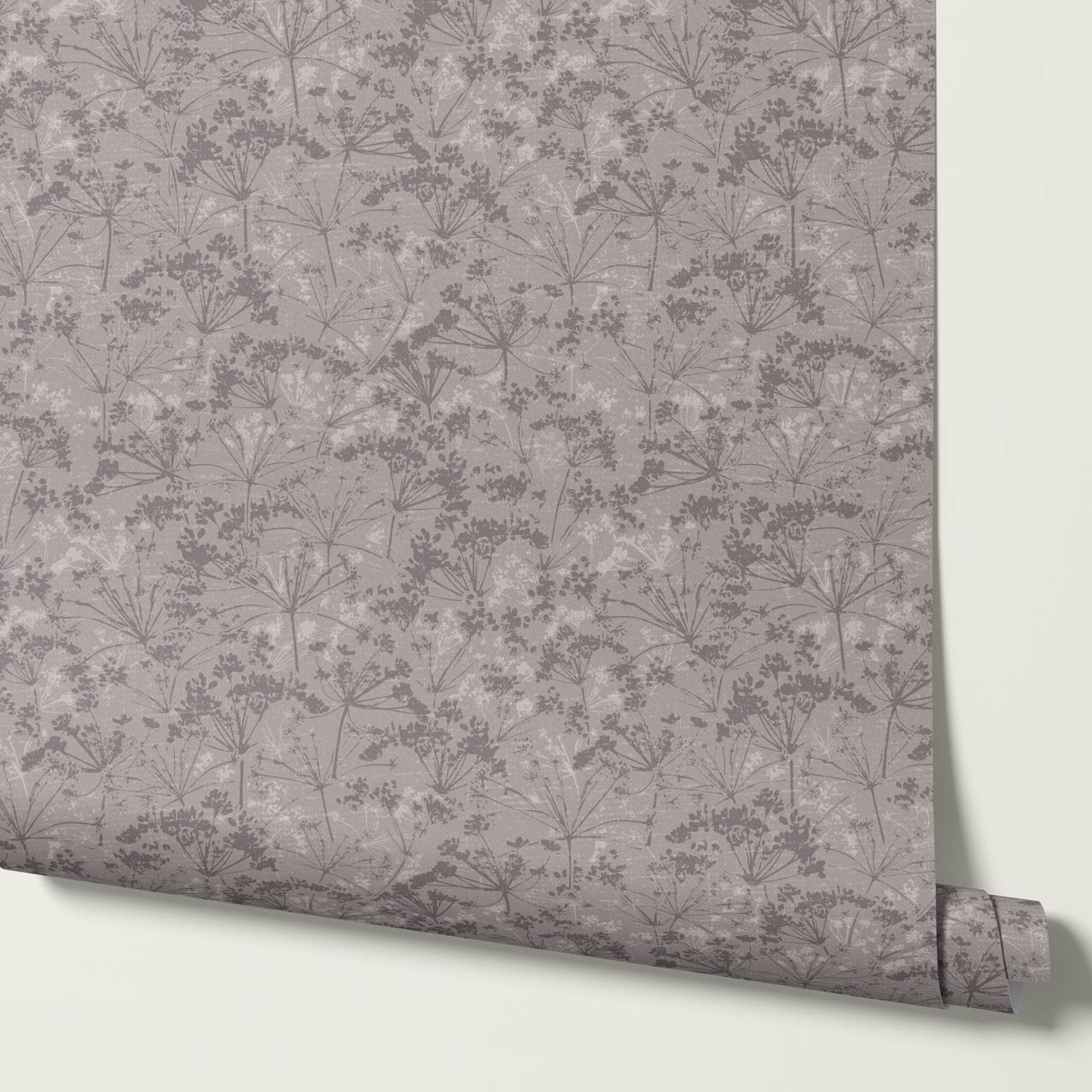 Matilda Pressed Queen Anne's Lace Pale Lilac Wallpaper