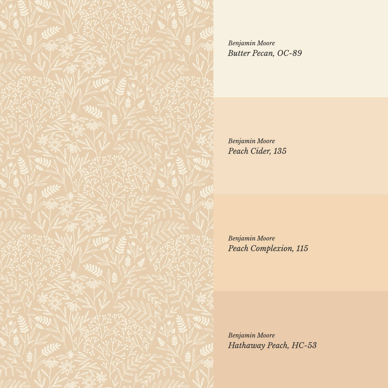 Maya Delicate Florals Coral Wallpaper