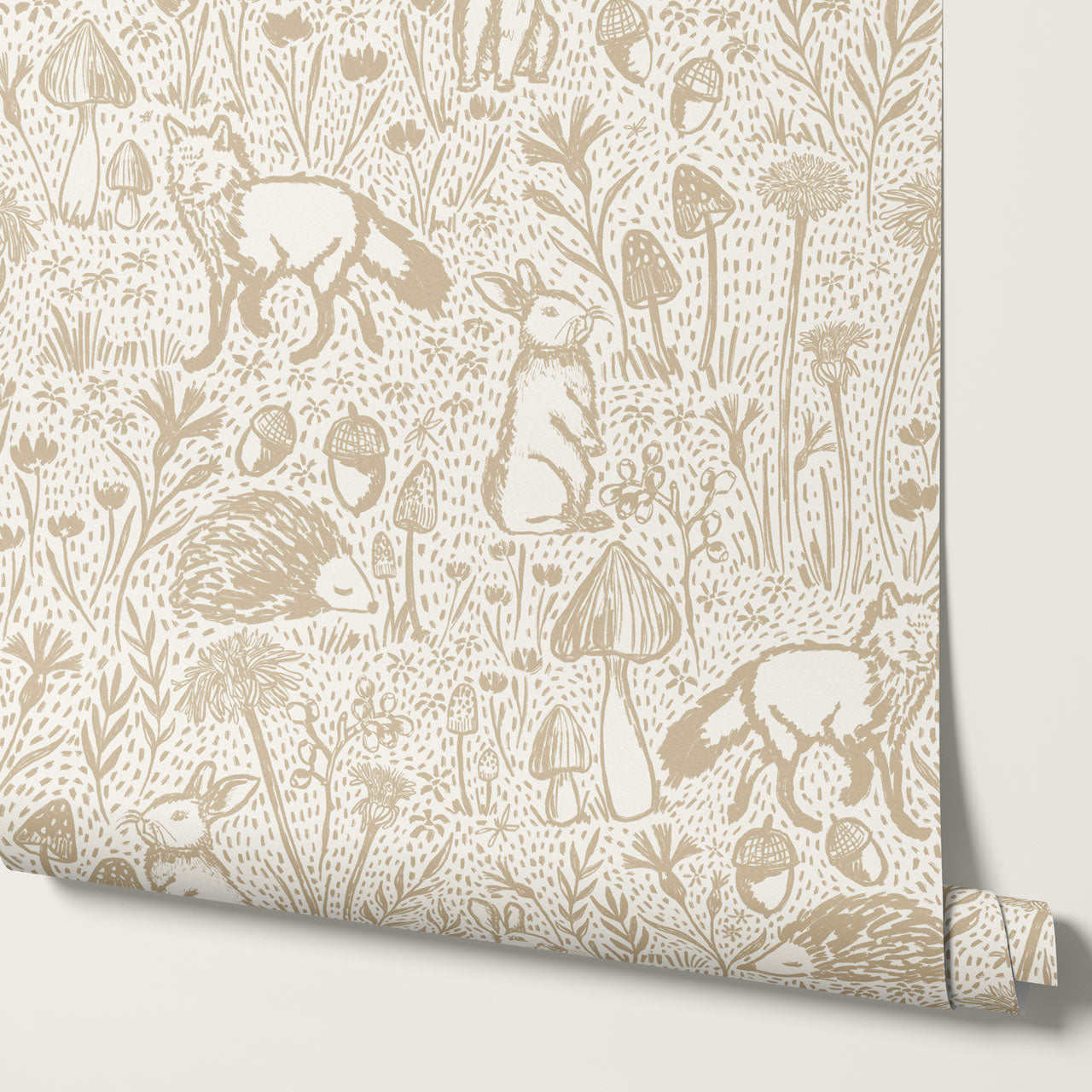 Meadow Woods Of Whimsy Beige Wallpaper