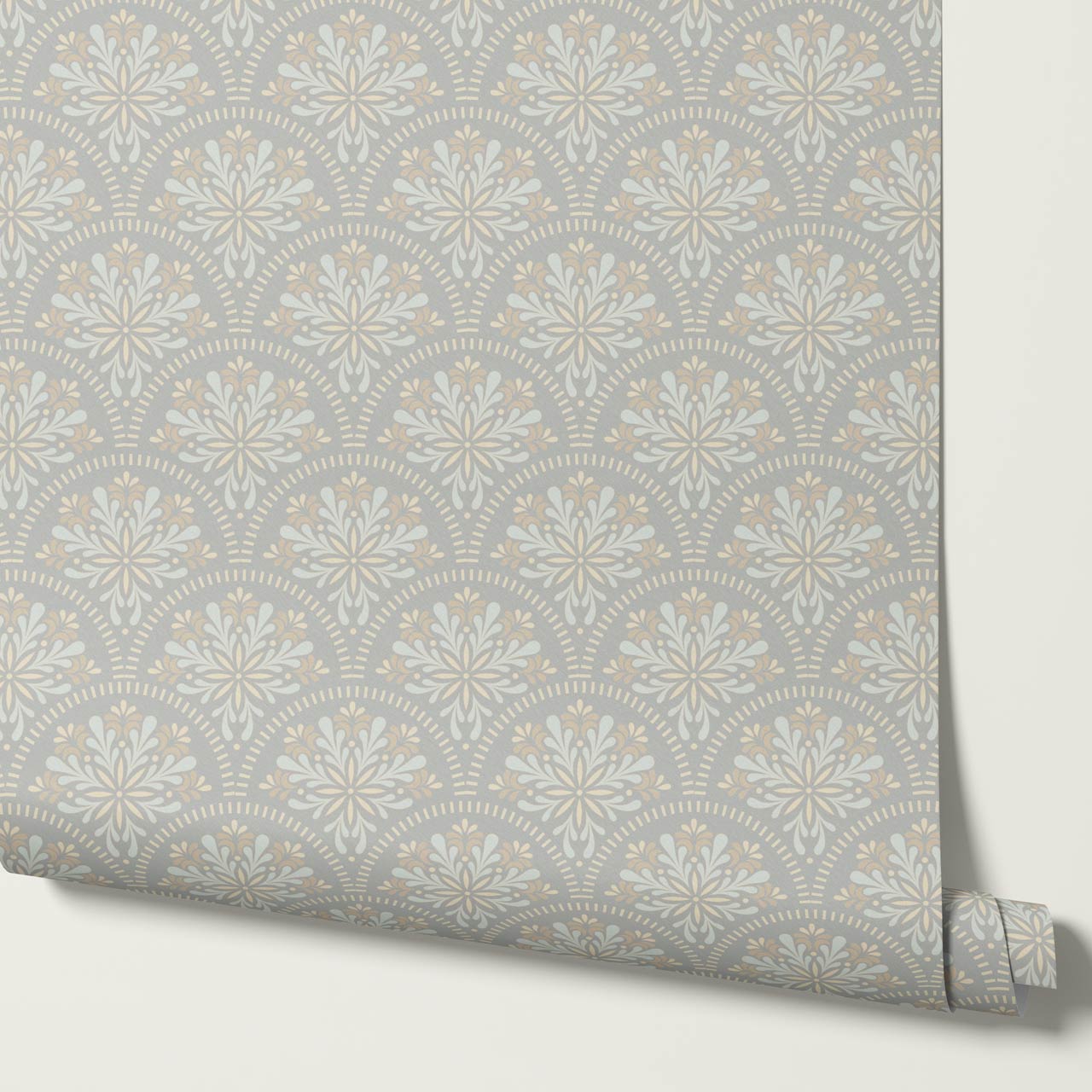 Meeri Boho Mandala Gray Wallpaper