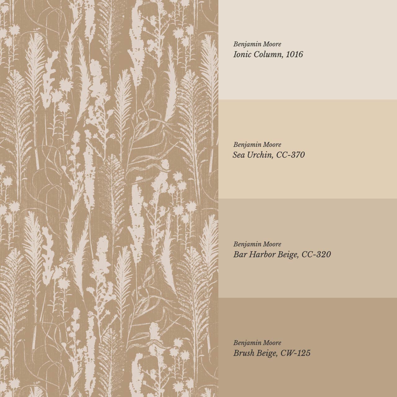 Michelle Fern Meadow Beige Wallpaper